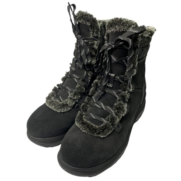 S2C3 Clarks Aveleigh Black Suede Boot Women's 7.5W - Picture 3 of 6